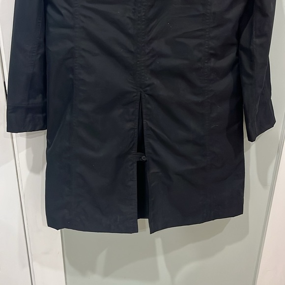 Lands End Classic Black Trench Coat Small - Picture 10 of 10